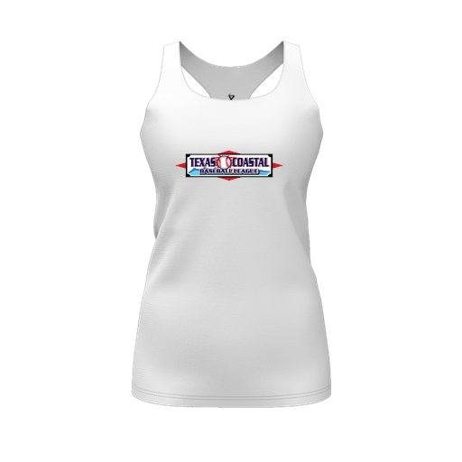 [FT0TRBWH-FYS-LOGO1] Decker Racerback Tank Top (Female Youth S, White, Logo 1)