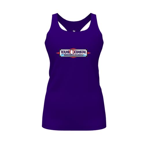 [CUS-DFW-RCBK-PER-PUR-FYS-LOGO1] Racerback Tank Top (Female Youth S, Purple, Logo 1)